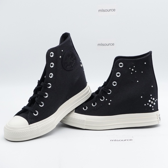 NEW Size 8 Women's Converse Chuck Taylor All Star Wedge Hi Sneakers A12514C - Picture 3 of 9